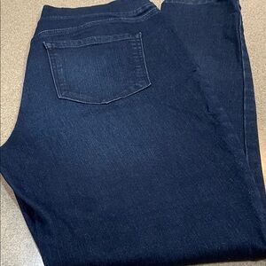 Talbots Size Large Stretchy Pull on Jeggings Dark Blue Jeans